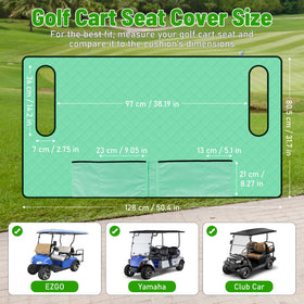 Kaskawise universal fit for 2-seat carts keeps seats protected during sunny trips