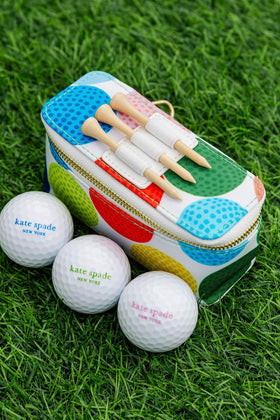 Gold-toned hardware adds Kate Spade style to your golf kit.