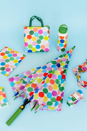 Patterned mini case ideal for gifting or travel touch-ups.
