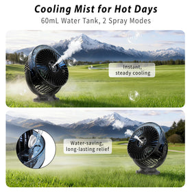 Katgogoo golf cart fan with light for ambient visibility during evening rides