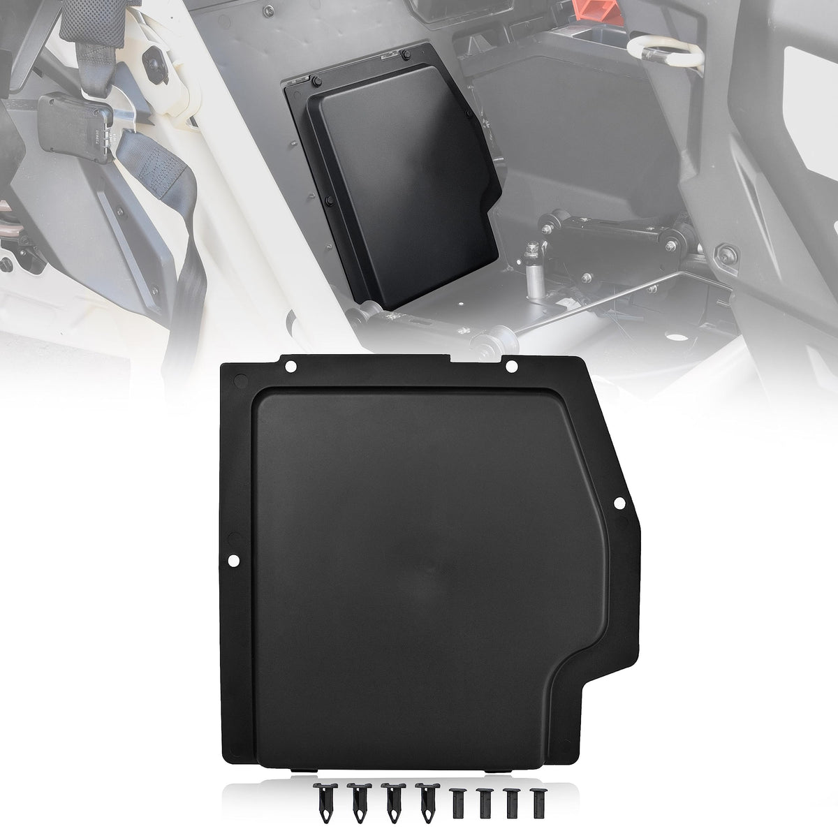 KATIMOTO Maverick X3 battery cover front view protects the battery from debris.