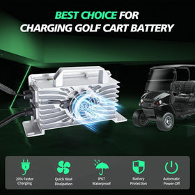 Kegytric 900W output demonstrates fast, efficient charging for carts.