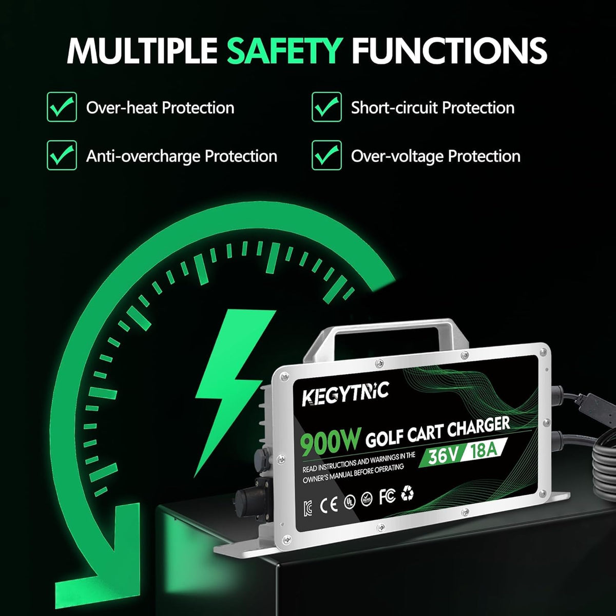 Lead-acid compatibility for EZGO Marathon models with reliable charging.