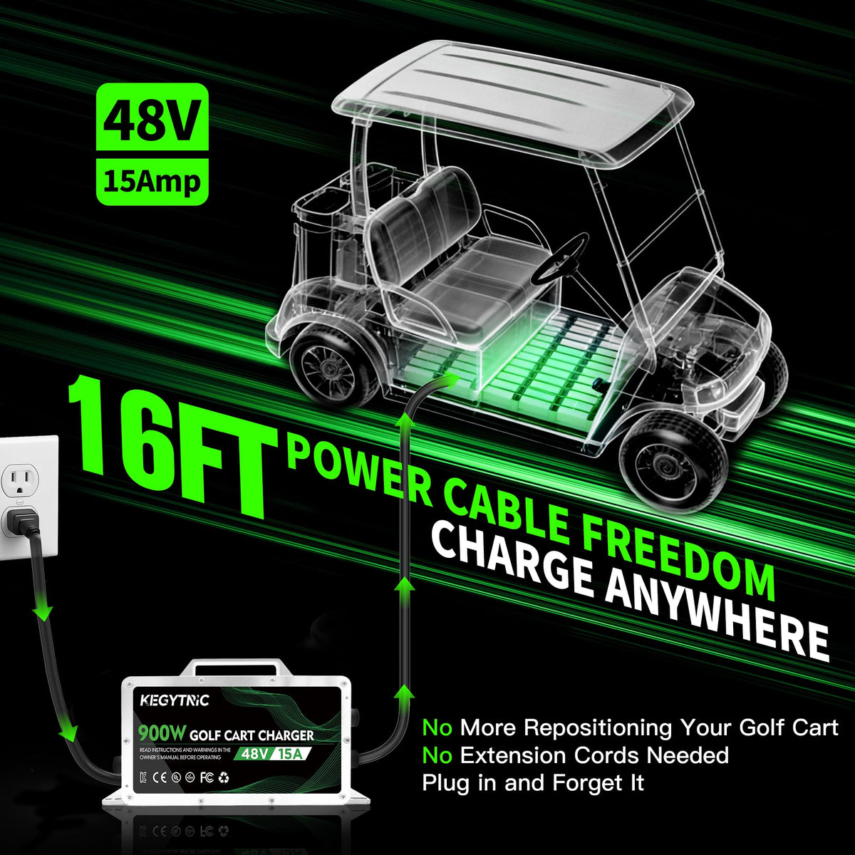 Kegytric under-seat portable design in a compact form