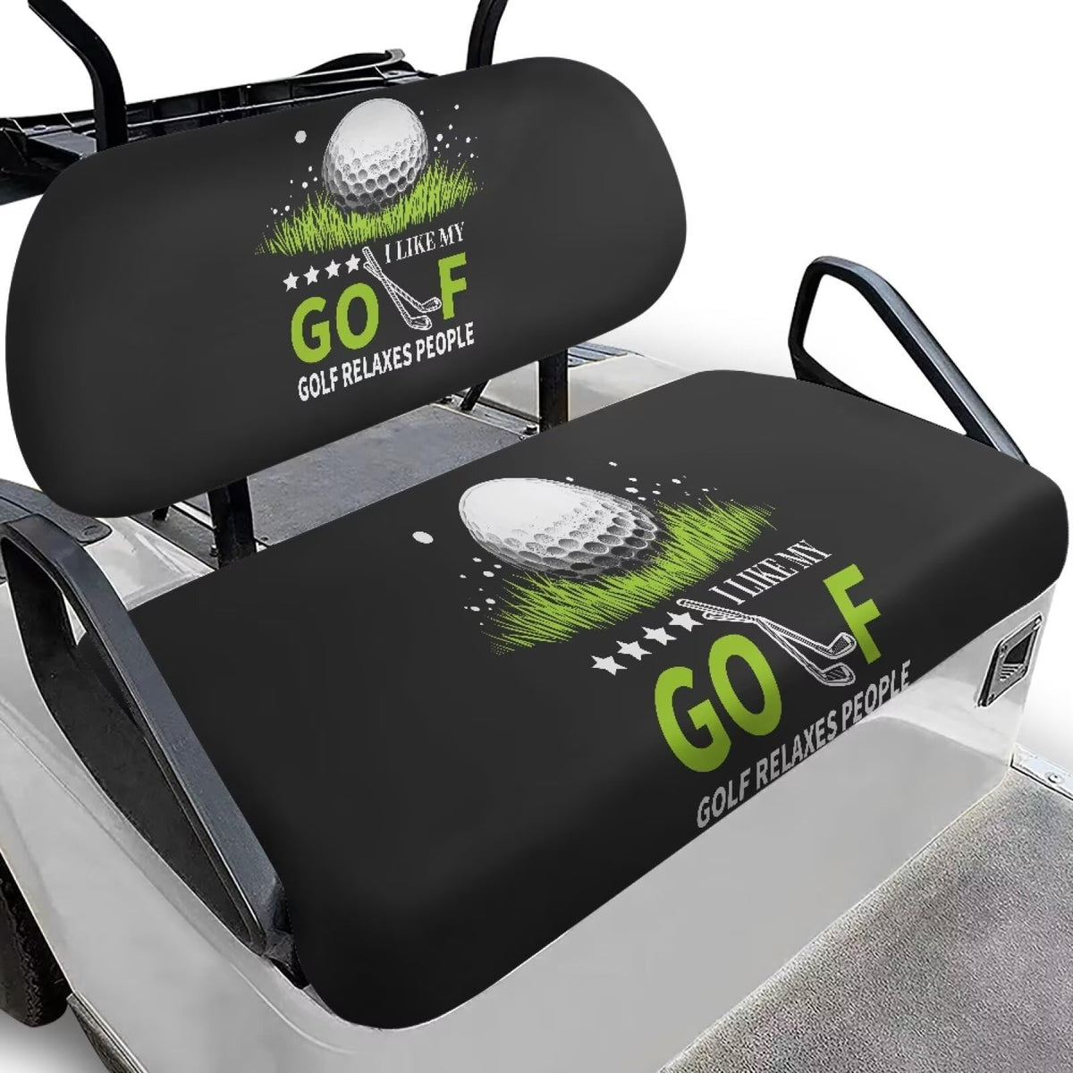 KEIAHUAN golf cart front seat cover for 2 passengers protects seats from sun and rain.
