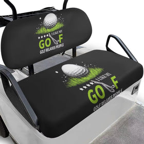 KEIAHUAN golf cart front seat cover for 2 passengers protects seats from sun and rain.