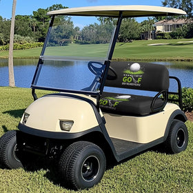 KEIAHUAN golf cart seat cover shows adjustable straps for a secure, snug fit.