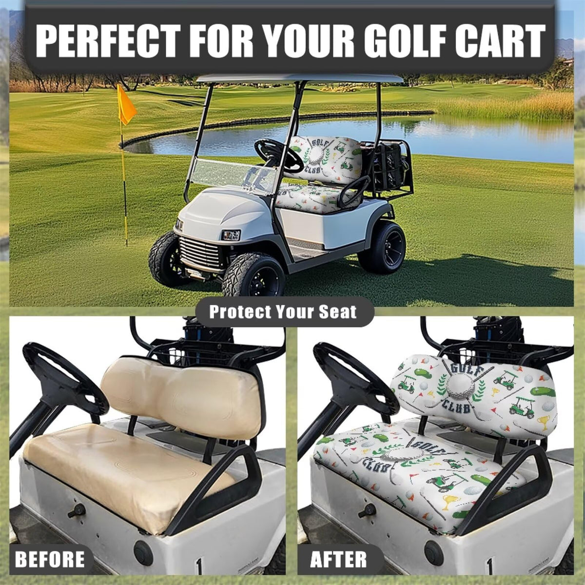 KEIAHUAN golf cart seat cover color options enhance your cart style