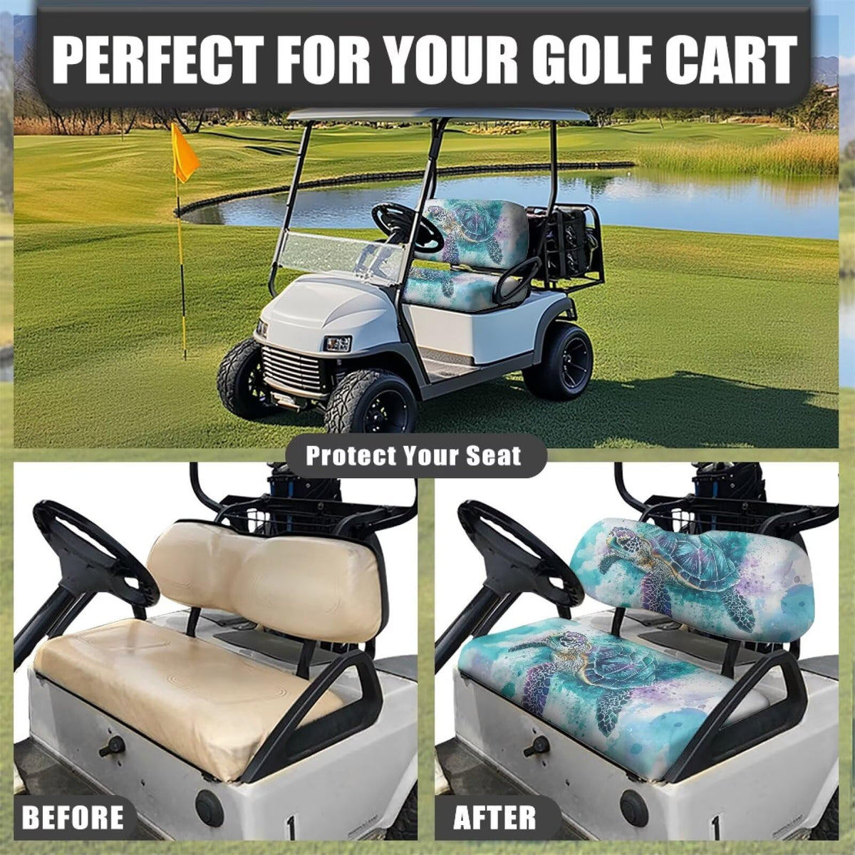 KEIAHUAN seat cover with elastic straps ensures a secure fit.