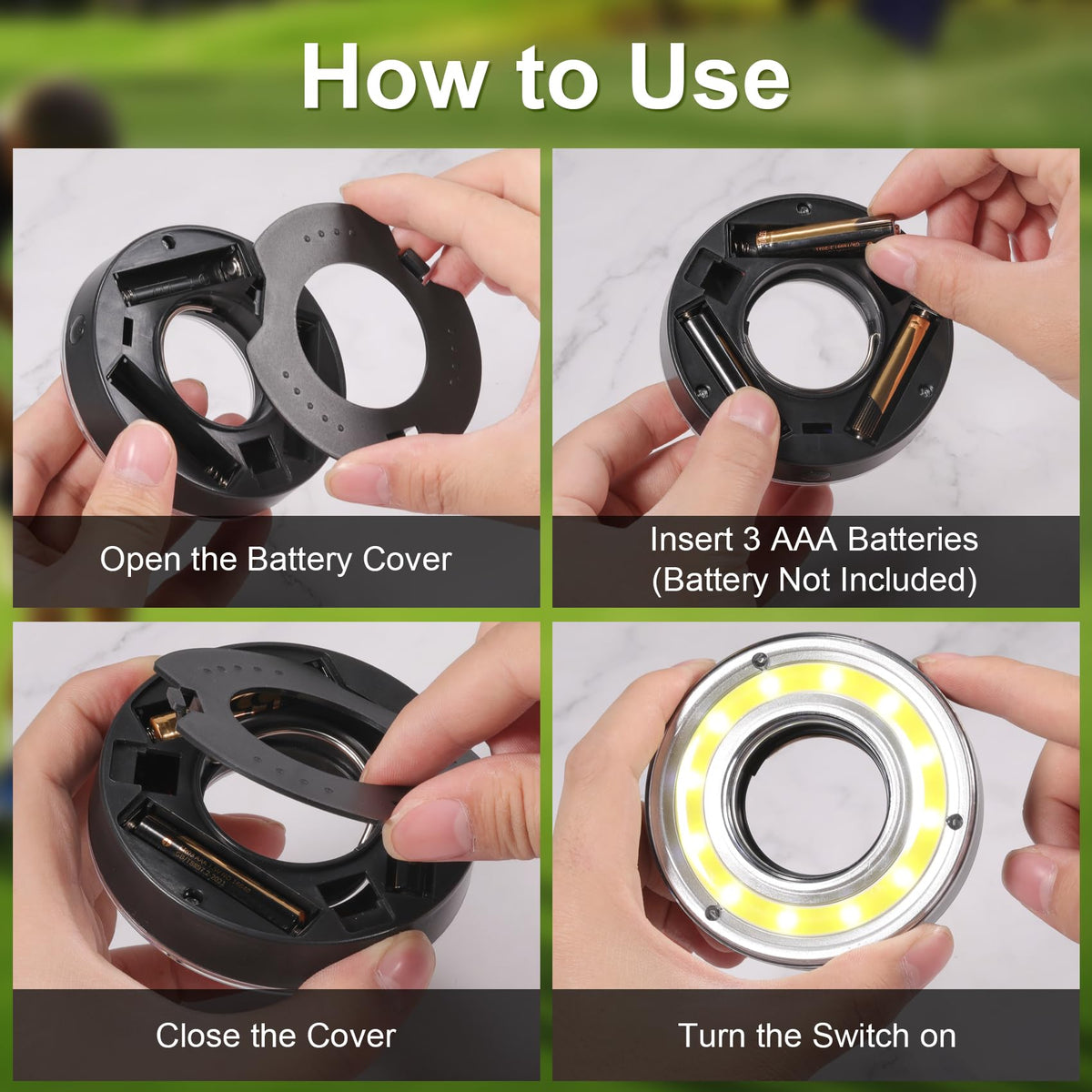 Keilend golf hole lights compact dimensions fit standard holes.