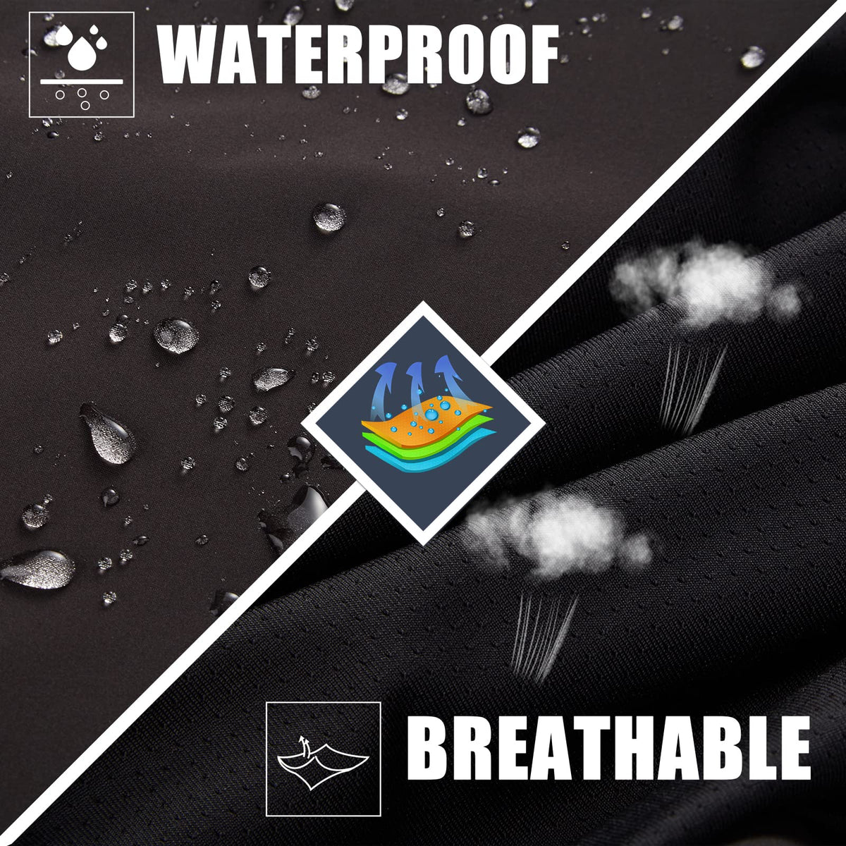 K.E.J. mens golf pants waterproof-dwr lightweight protection against rain and splashes.