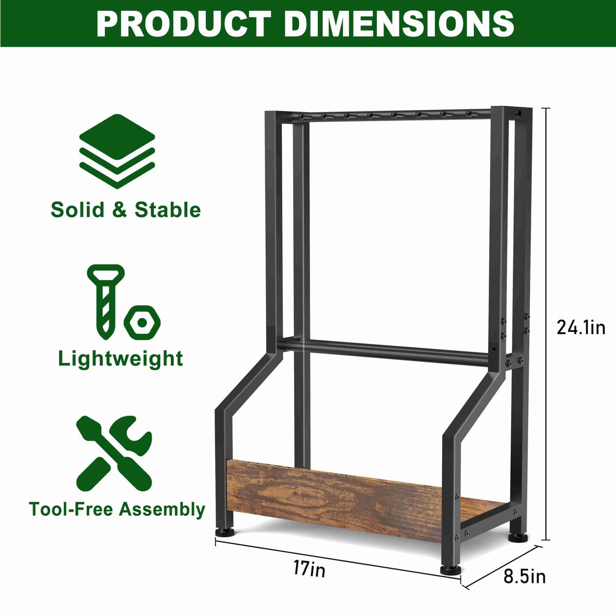 Kelmuis easy-assembly golf rack installs quickly without tools