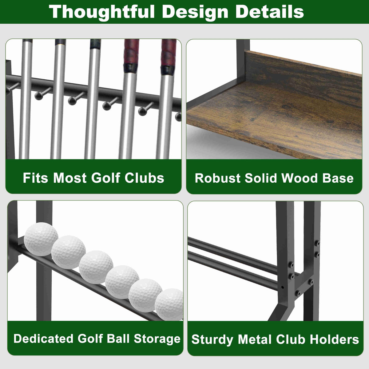 Kelmuis elegant golf organizer blends farmhouse style with practical storage