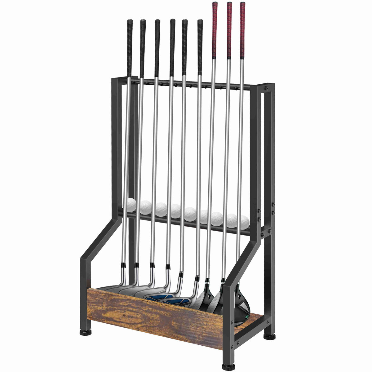Kelmuis golf club holder stand wood displays up to nine clubs neatly