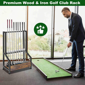 Kelmuis weighted base golf rack stays stable in garages and simulators