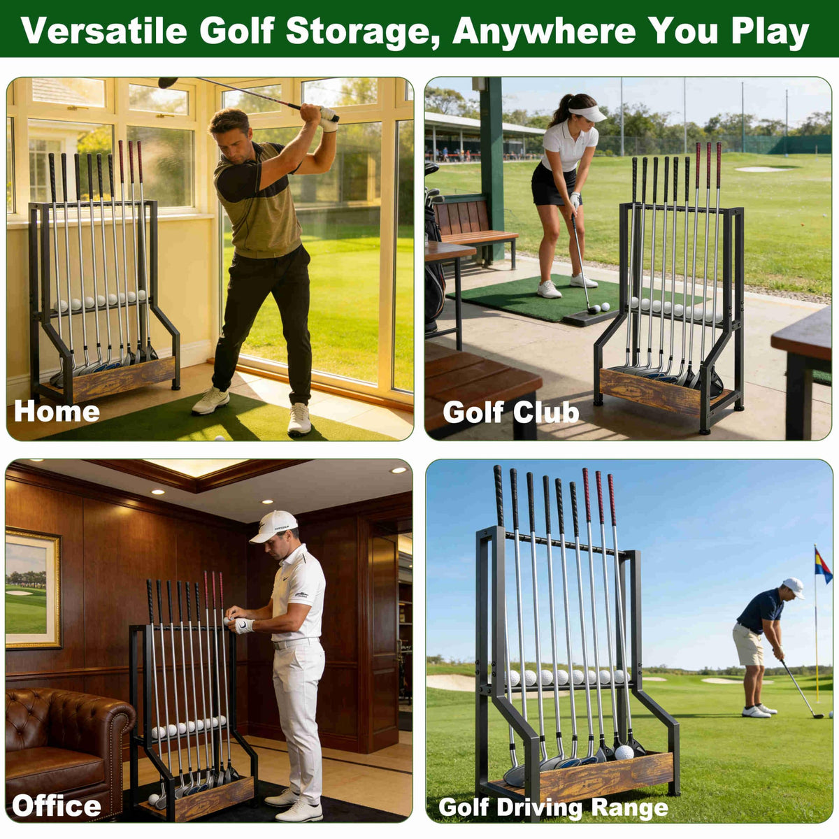 Kelmuis wood and iron golf storage protects clubs from scratches