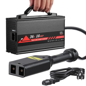 KEMIMOTO 36V golf cart charger front view showing overall design and build quality