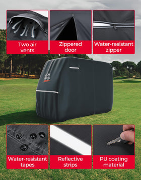 Kemimoto 600D cover top air vents help dissipate heat under cover.