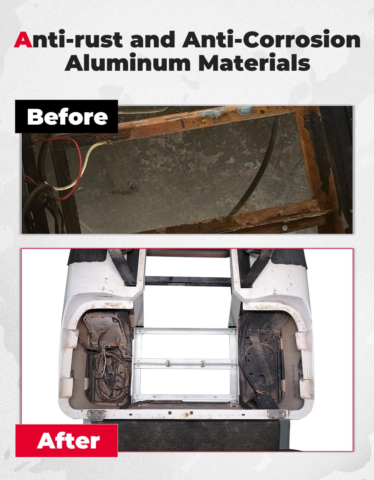 KEMIMOTO aluminum detail highlights corrosion resistance and durability.