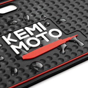 Kemimoto dash mats with red trim accent on the golf cart dashboard.