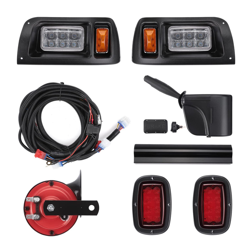 KEMIMOTO Deluxe DS headlights improve night visibility for Club Car DS.