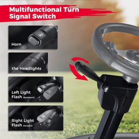 KEMIMOTO Deluxe DS turn signals clearly indicate direction on crowded courses.