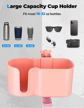 KEMIMOTO desk cup holder 18-32oz cup fit supports large beverages and keeps desk tidy.