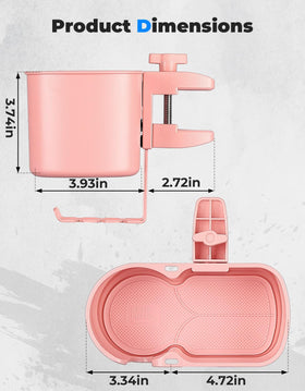 KEMIMOTO desk cup holder ABS material with soft interior reduces skidding and wear.