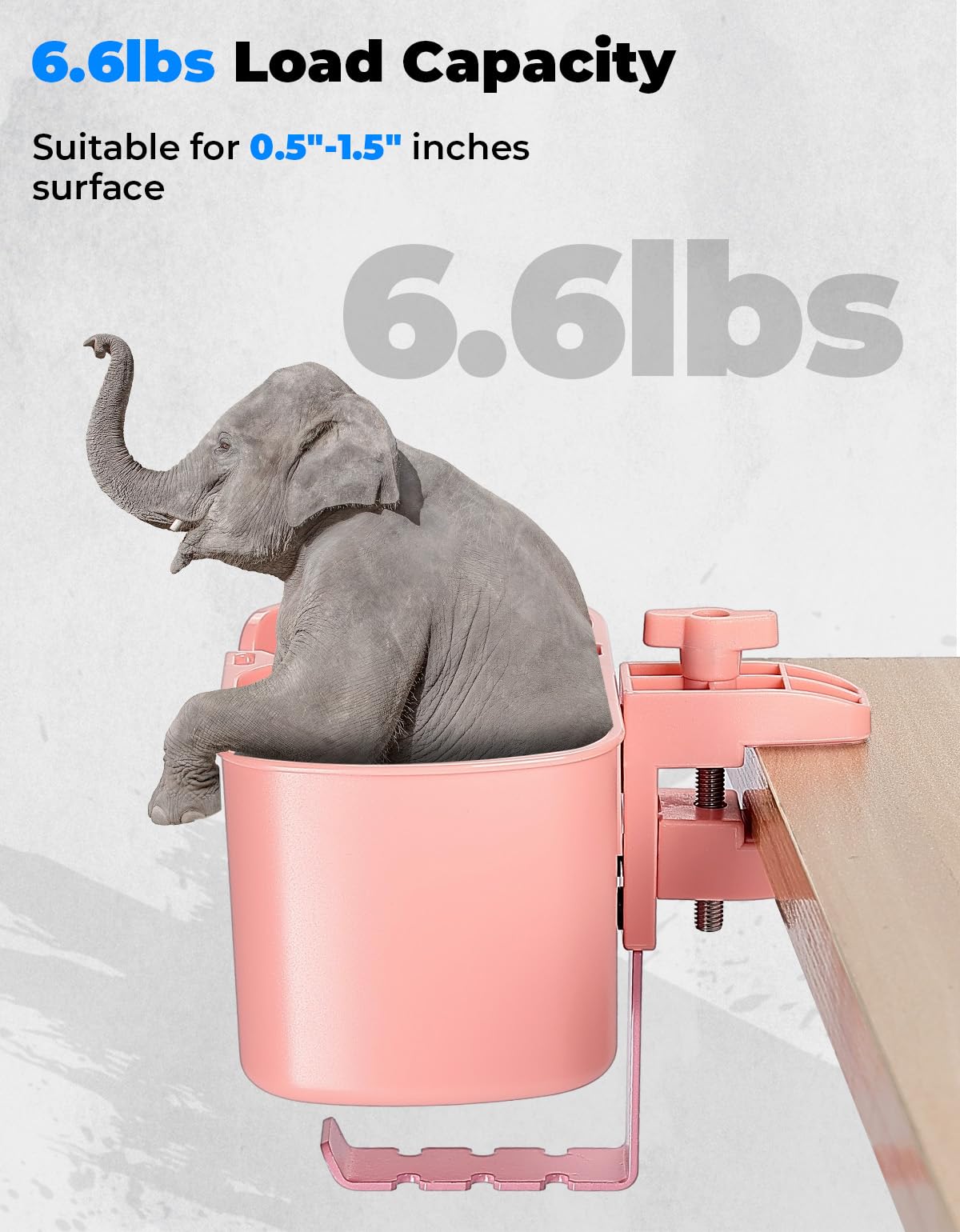 KEMIMOTO desk cup holder easy-install clamp saves setup time and protects desk surface.