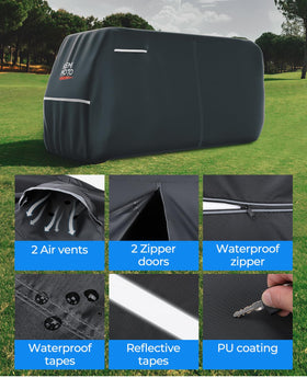 Dual air vents and reflective stripe improve airflow and nighttime visibility.
