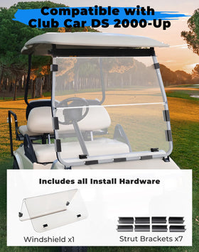 KEMIMOTO easy-install windshield with mounting hardware