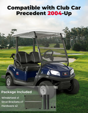KEMIMOTO easy-install windshield with included mounting hardware.