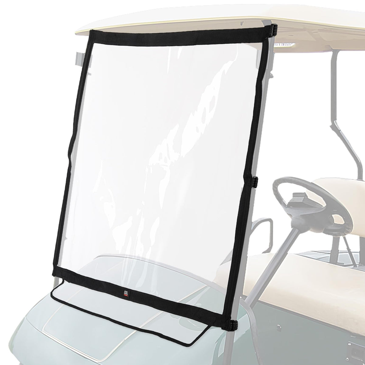 KEMIMOTO EZGO TXT windshield installed for all-weather protection