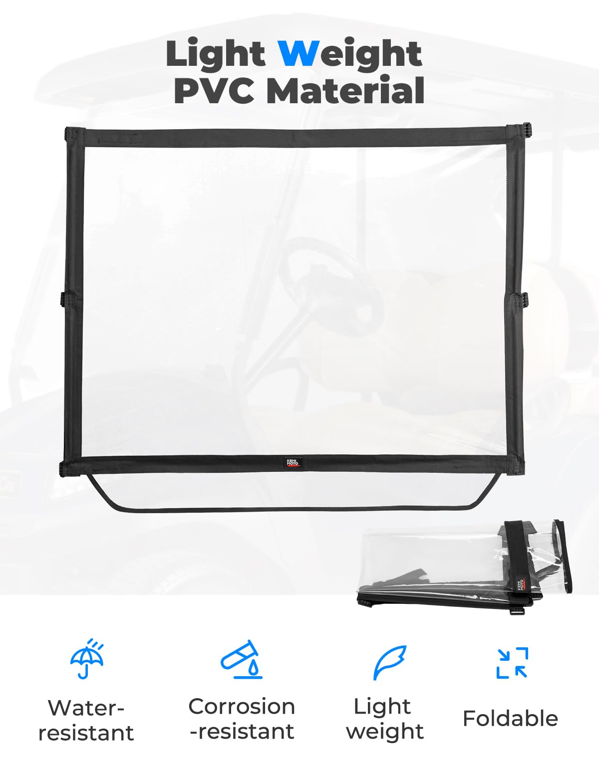KEMIMOTO foldable two-level design enables all-weather use and easy ventilation.