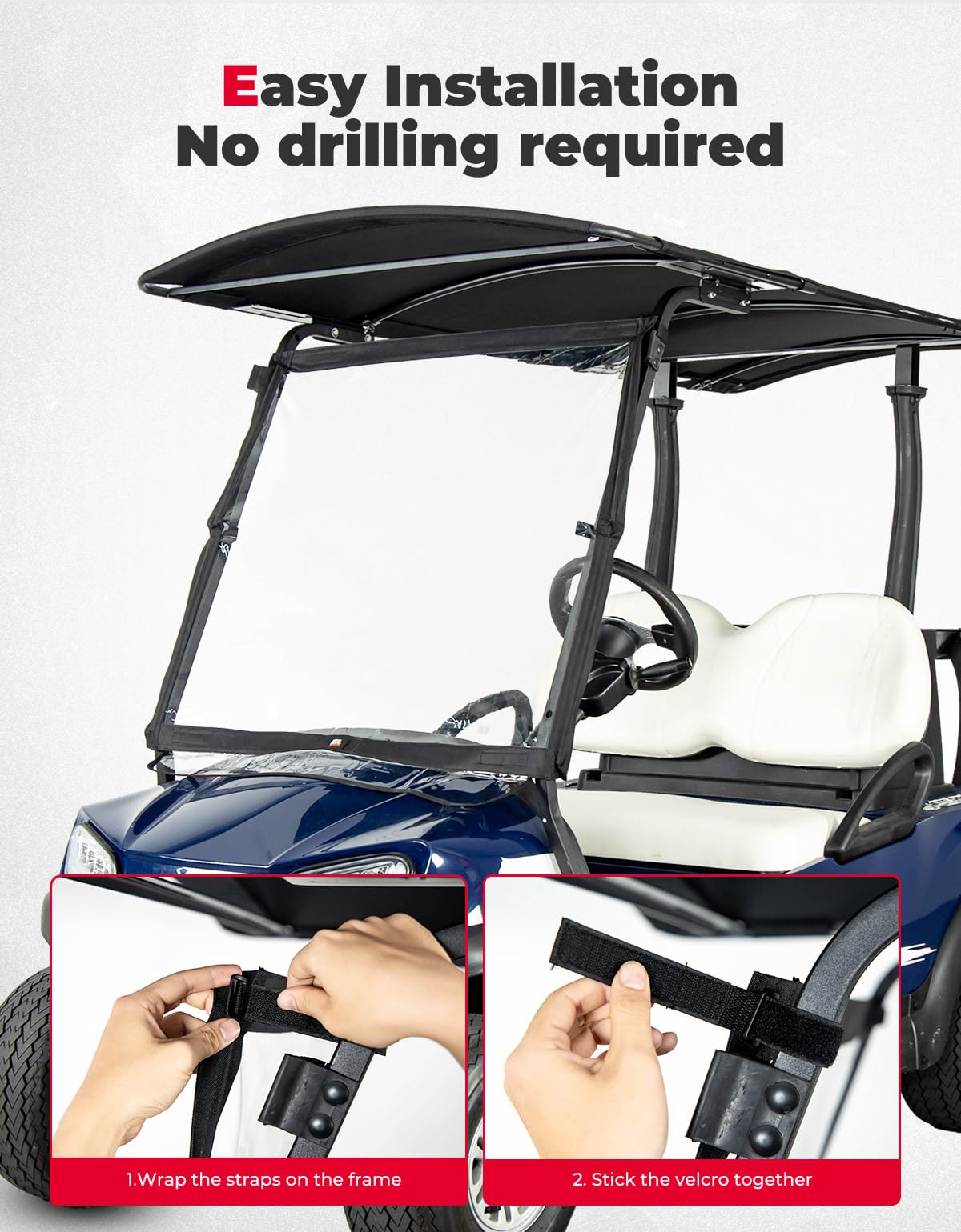KEMIMOTO foldable windshield compatibility Precedent maintains wind protection in breezy conditions.