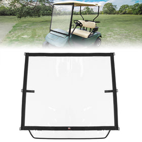 KEMIMOTO foldable windshield on EZGO TXT front view for rain protection