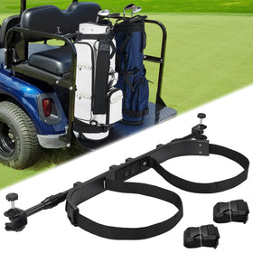 KEMIMOTO golf bag holder bracket installation on a cart showing quick setup.