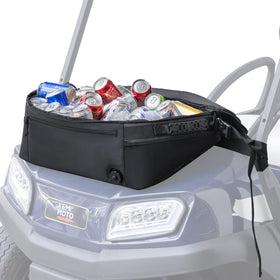 KEMIMOTO golf cart cooler bag mounted on a cart for easy access.