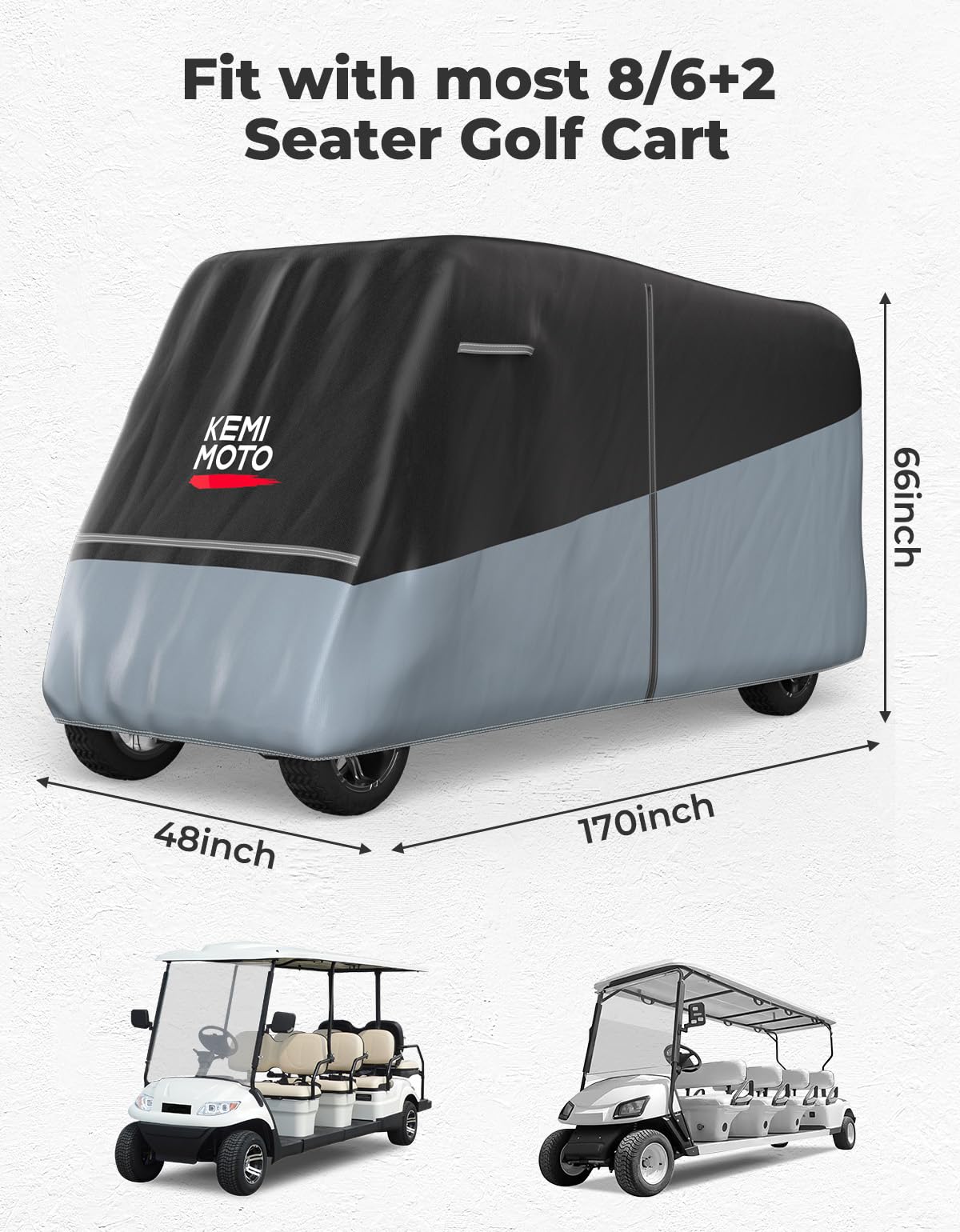 KEMIMOTO 600D fabric close-up showing durable waterproof coating.
