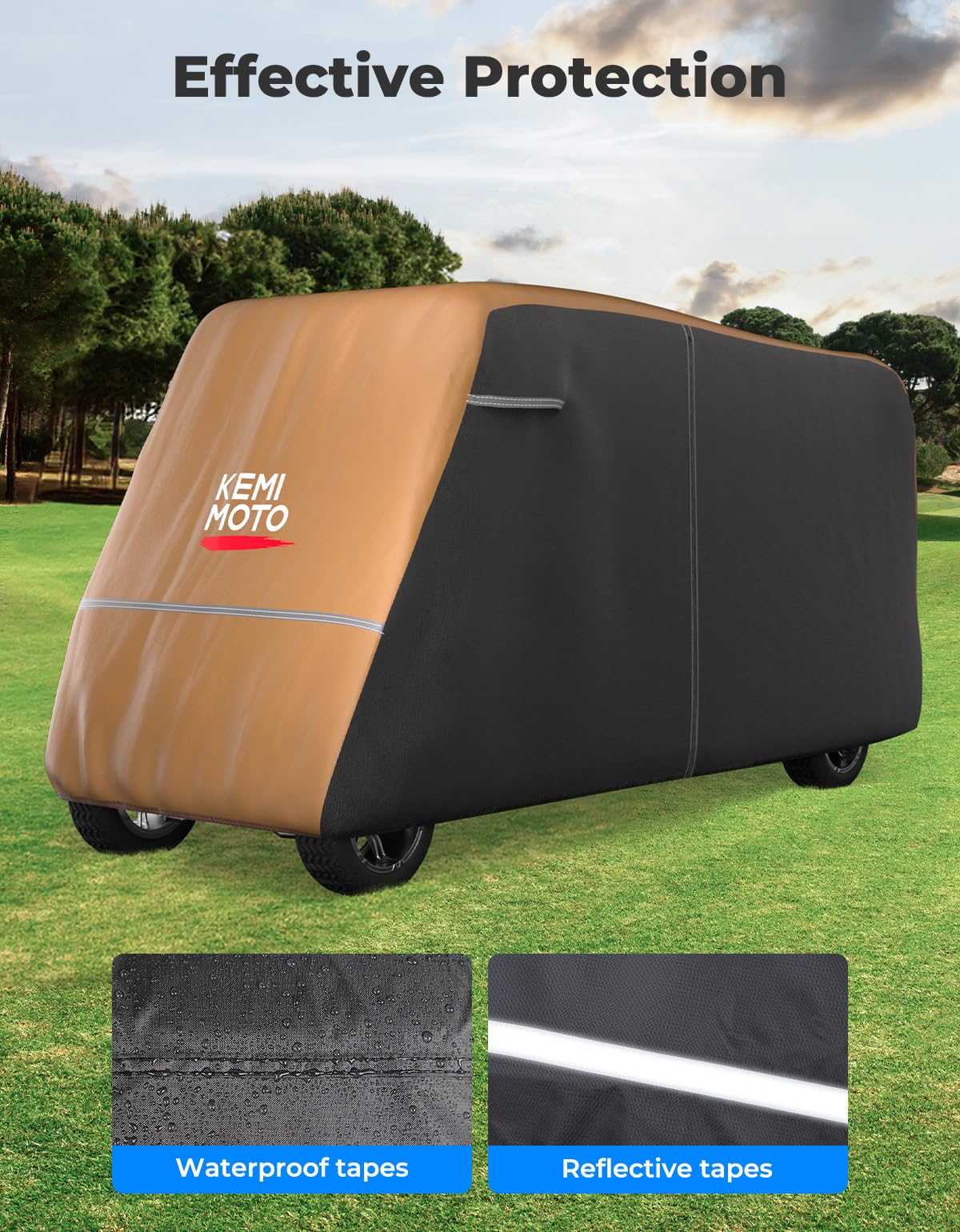 Reflective stripe detail increases nighttime visibility and safety.
