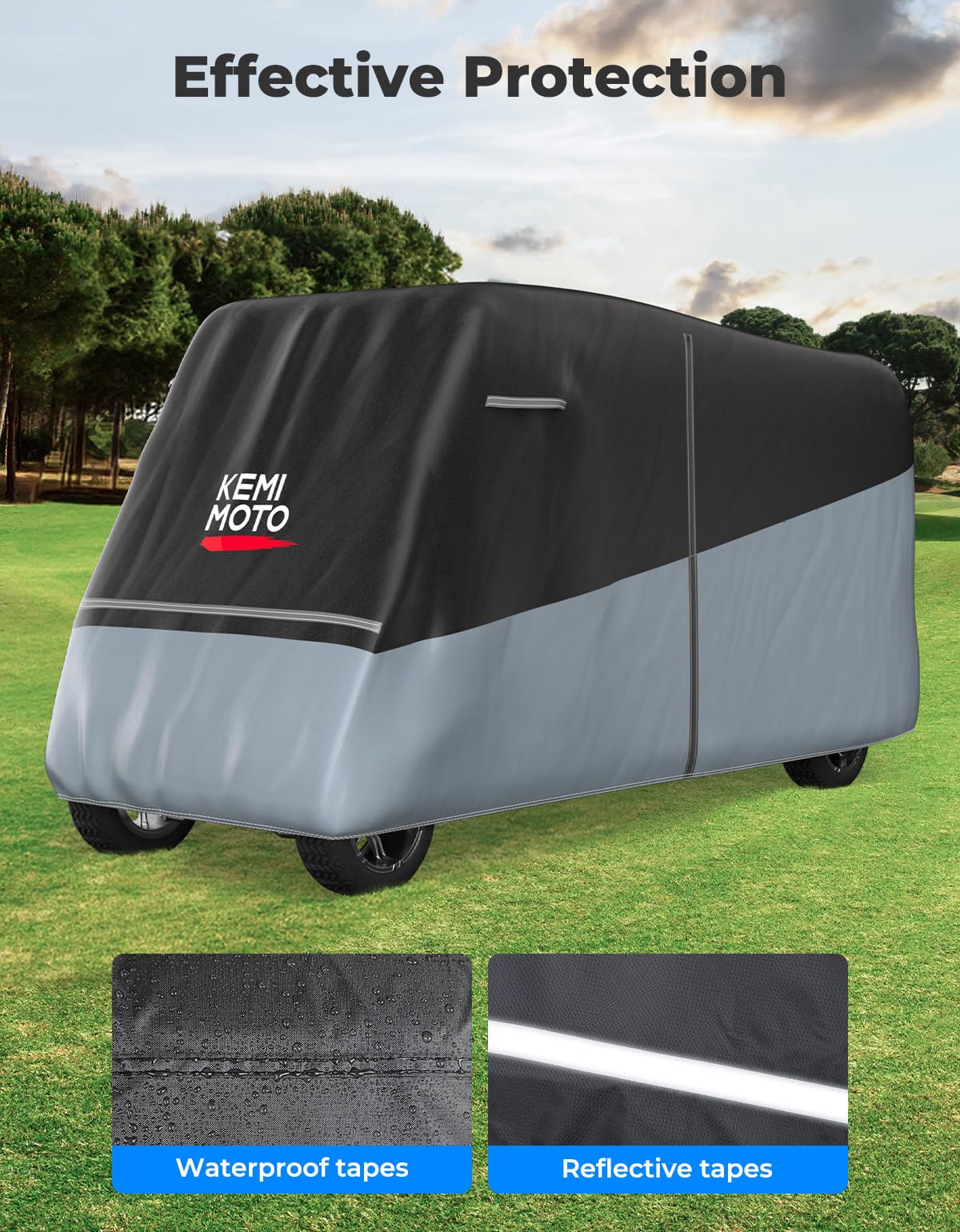 KEMIMOTO reflective stripe enhances nighttime visibility and safety.