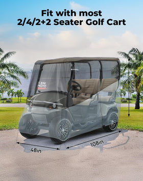 KEMIMOTO 2+2/4-passenger fit delivers snug coverage for popular carts
