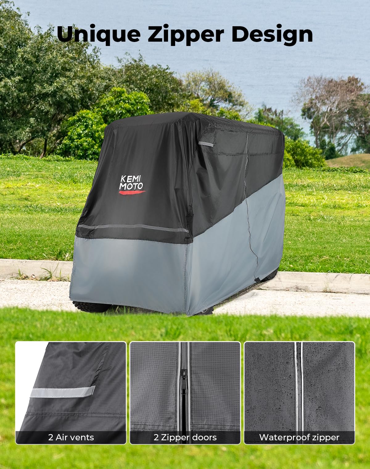 KEMIMOTO 600D fabric shields against wind, dust, and rain