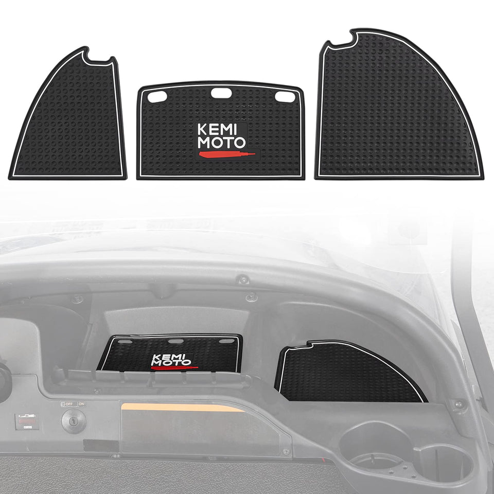 Kemimoto dash mats for Club Car Precedent protect the dash from debris and spills