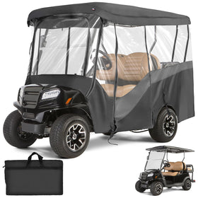 KEMIMOTO golf cart enclosure 360-degree view with anti-glare coating for clear visibility