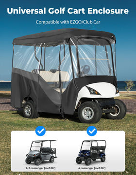 KEMIMOTO compatibility ensures secure fit for 4-seat carts with wheelbase 64–66 inches