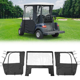 KEMIMOTO golf cart enclosure side view with weather protection for two-seat tempo