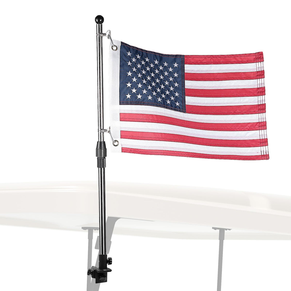 KEMIMOTO golf cart flag pole kit 360° adjustable bracket for stable visibility
