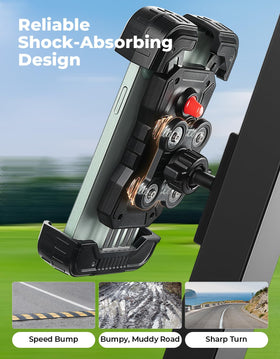 KEMIMOTO adjustable clamp showing width/height range for compatibility.