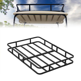 KEMIMOTO roof rack for EZGO TXT side view showing cargo-ready platform
